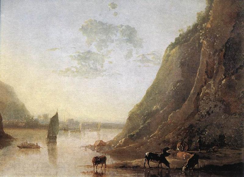 CUYP, Aelbert River-bank with Cows sd